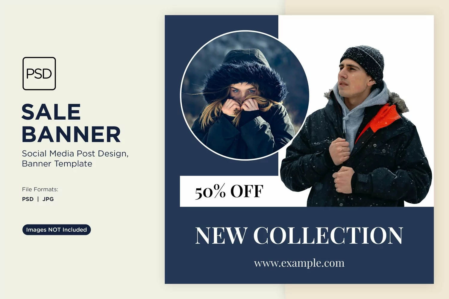 Winter Wonderland Winter Sale Banner Design Template product image 1
