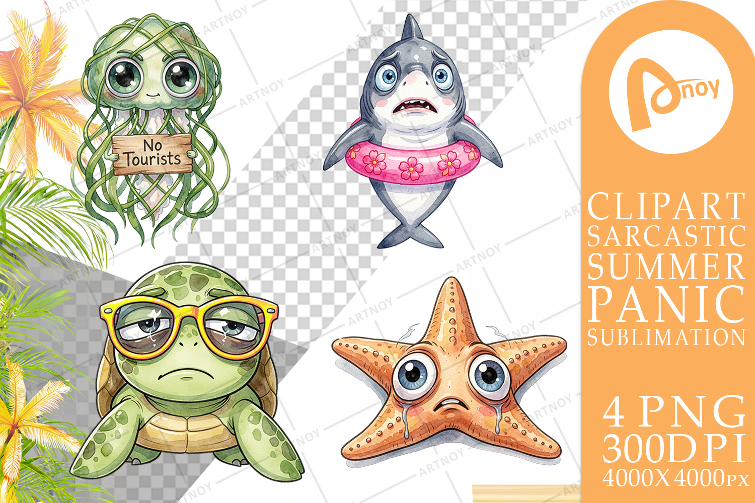 Salty Summer Sea Animal Sublimation product image 1