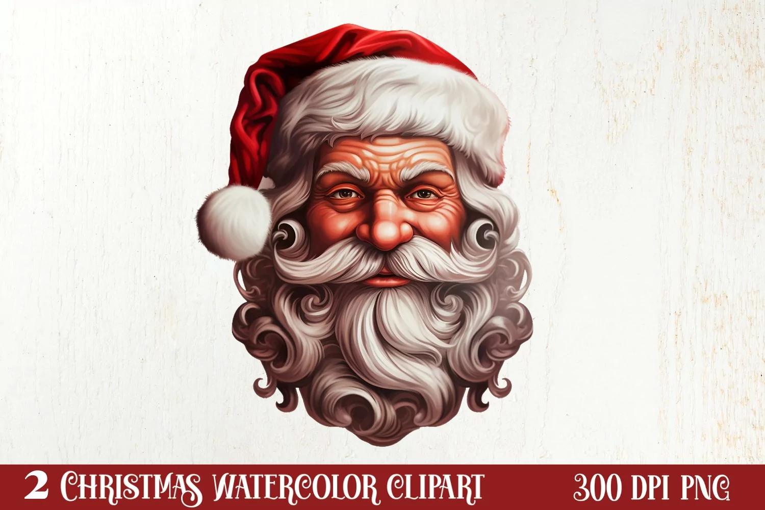 Vintage Black Santa Claus Sublimation Clipart, Santa PNG product image 1