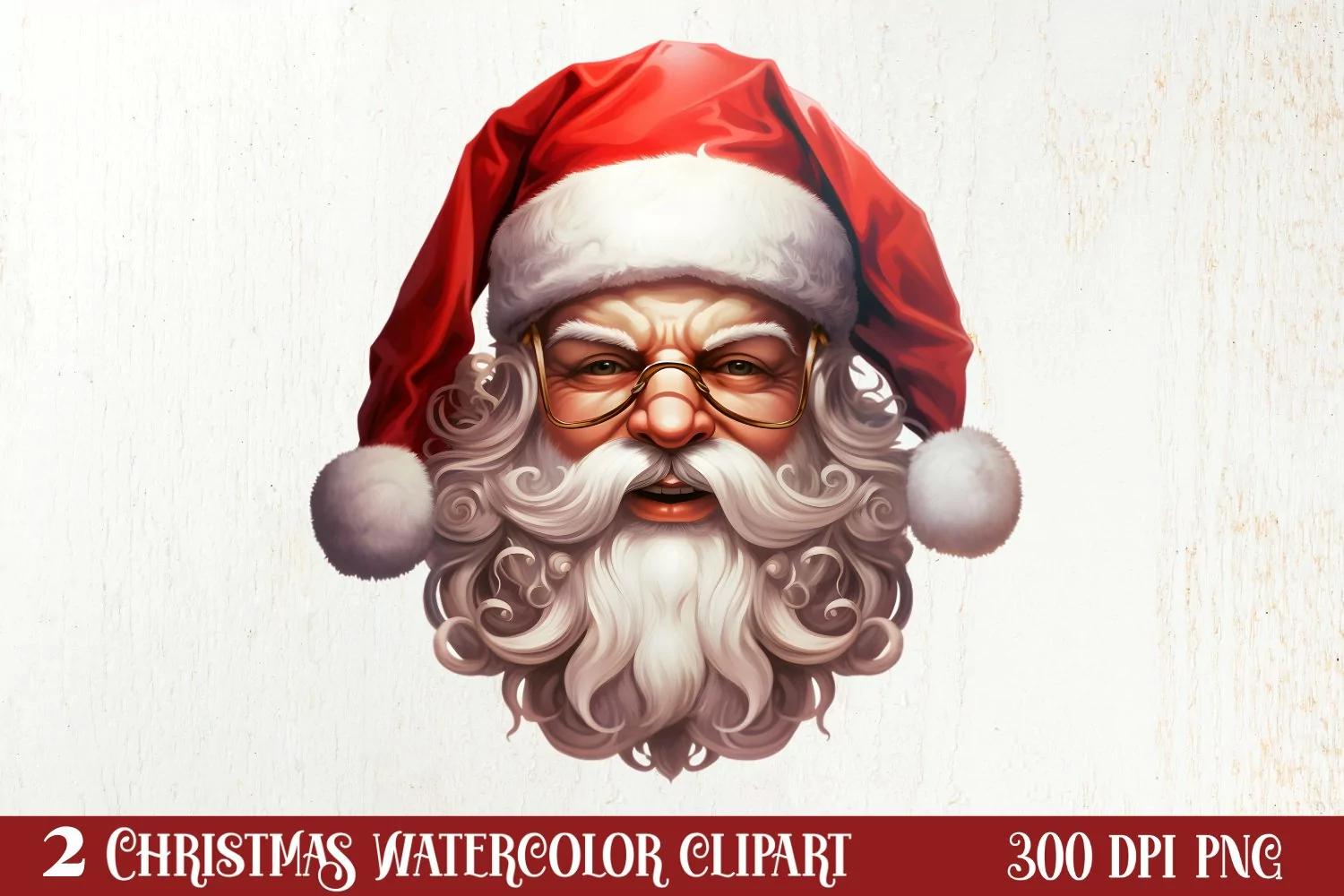 Vintage Black Santa Claus Sublimation Clipart, Santa PNG product image 1