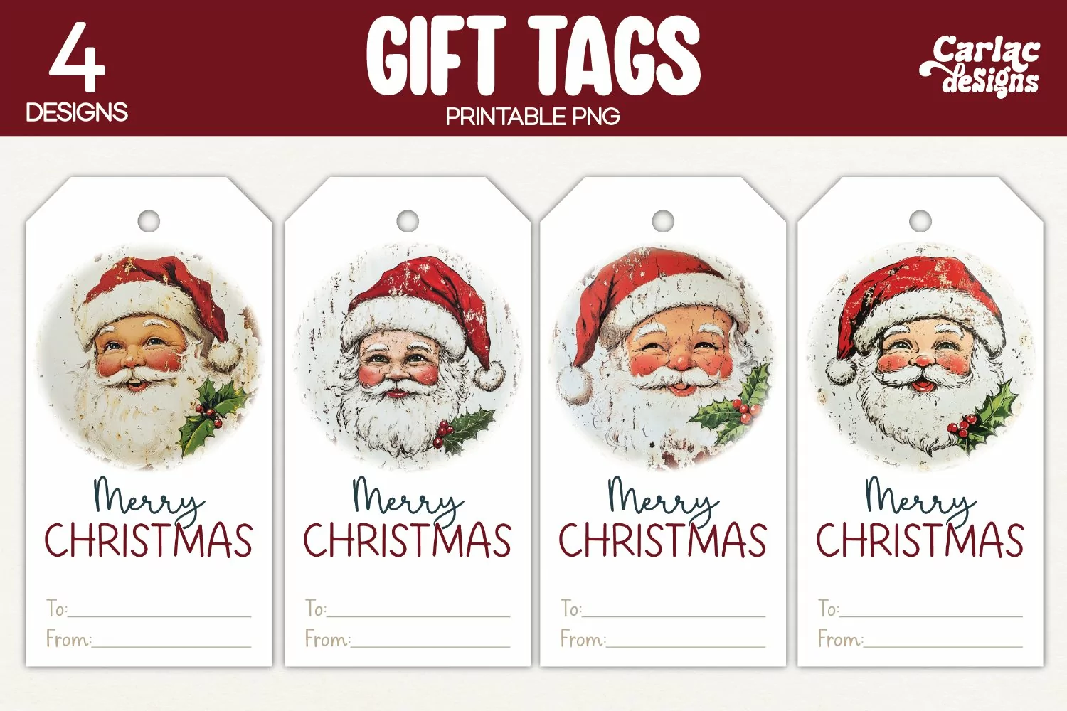 santa gift tags