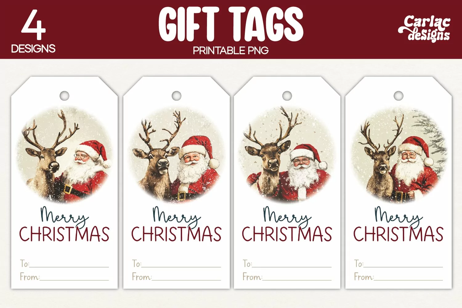 santa gift tags