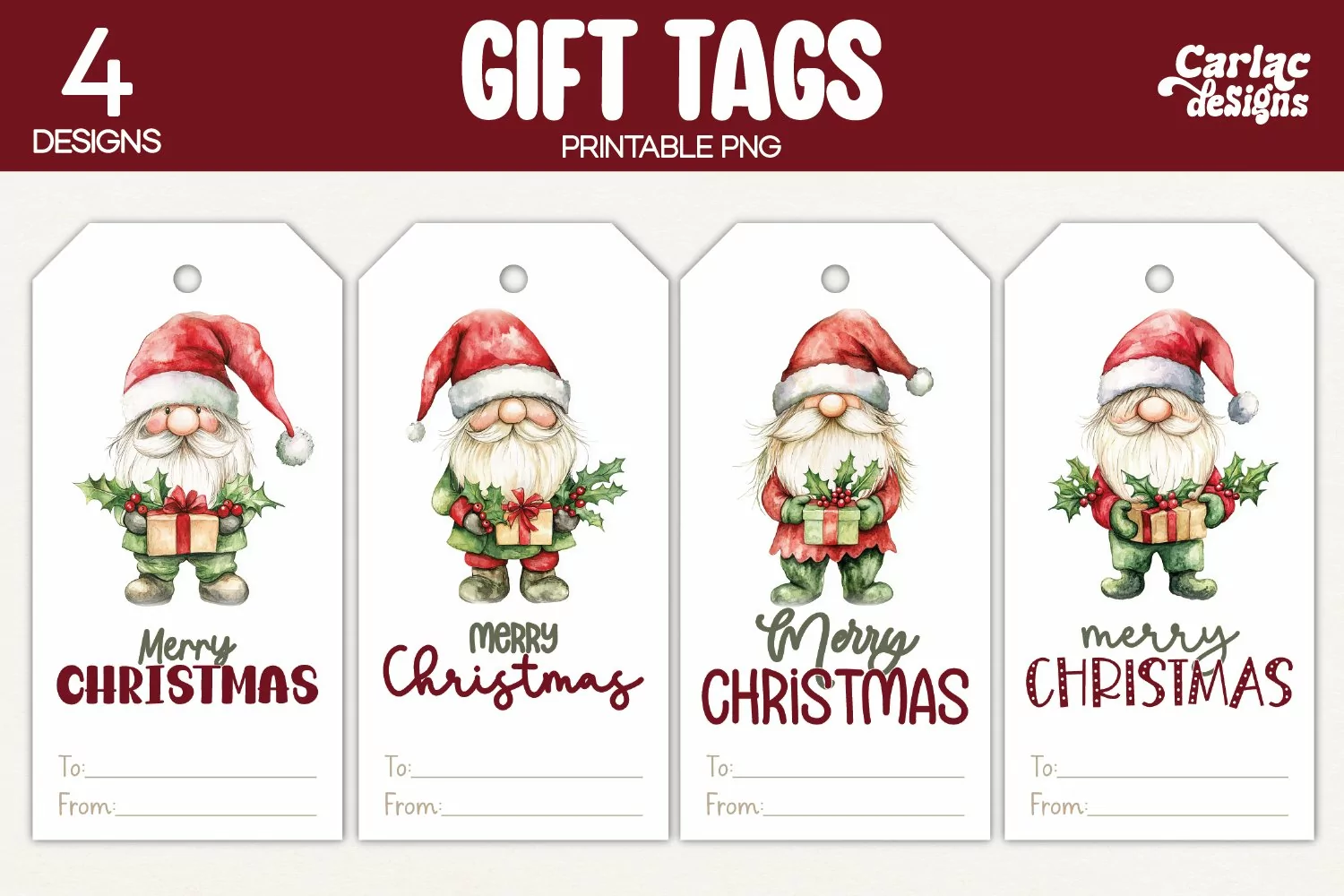 santa gift tags