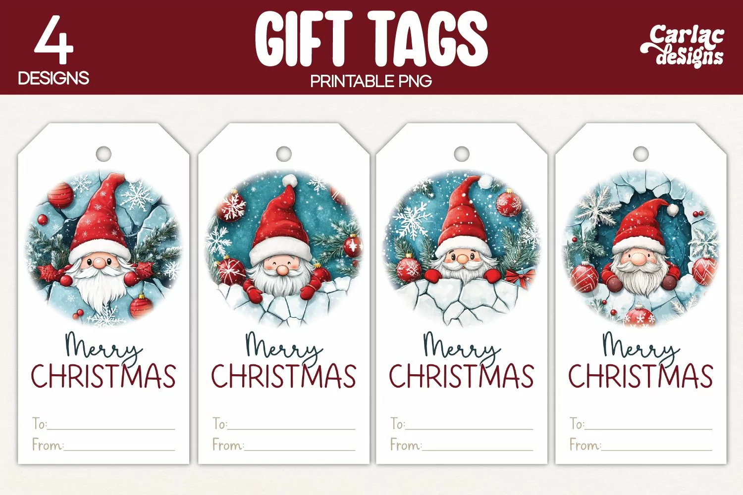 santa gift tags