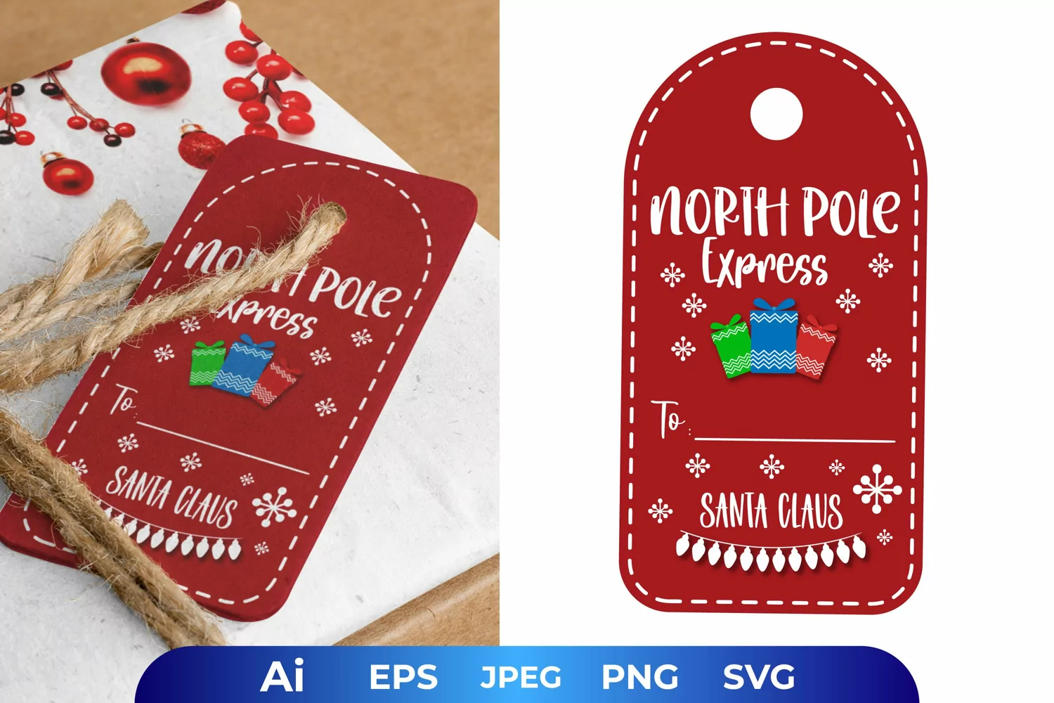 North Pole Express for Christmas Tag product image 1