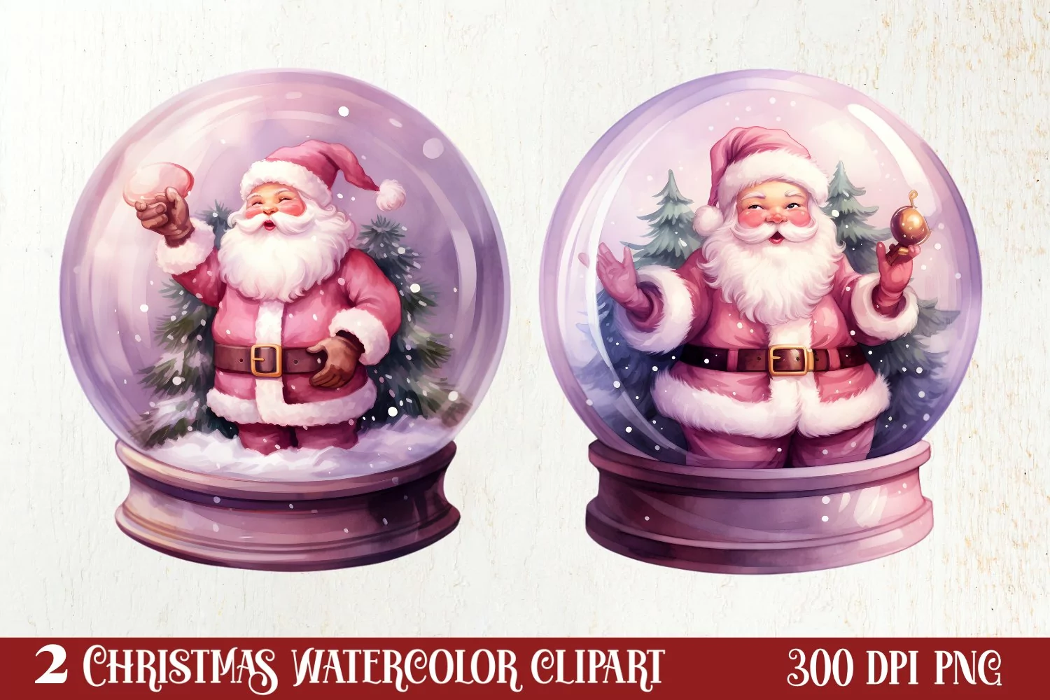 Santa Claus In Snow Globe Clipart Sublimation, Christmas SVG product image 1
