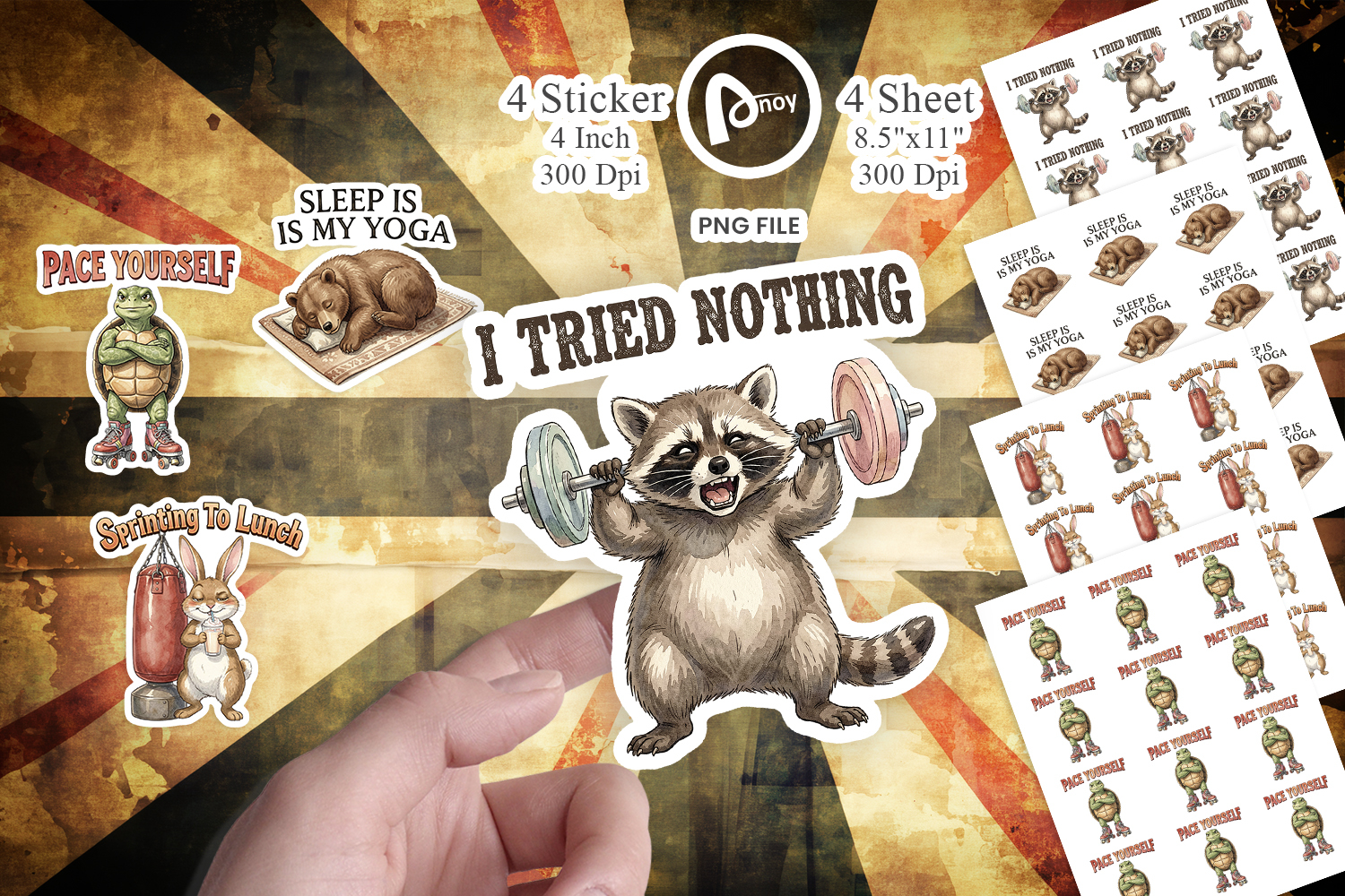 Sarcastic Anti Fitness Sticker product image 1