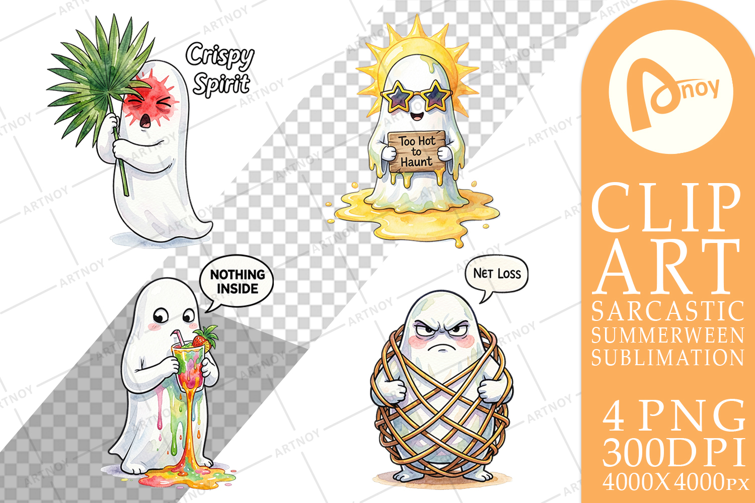 Sarcastic Melting Ghost Sublimation product image 1