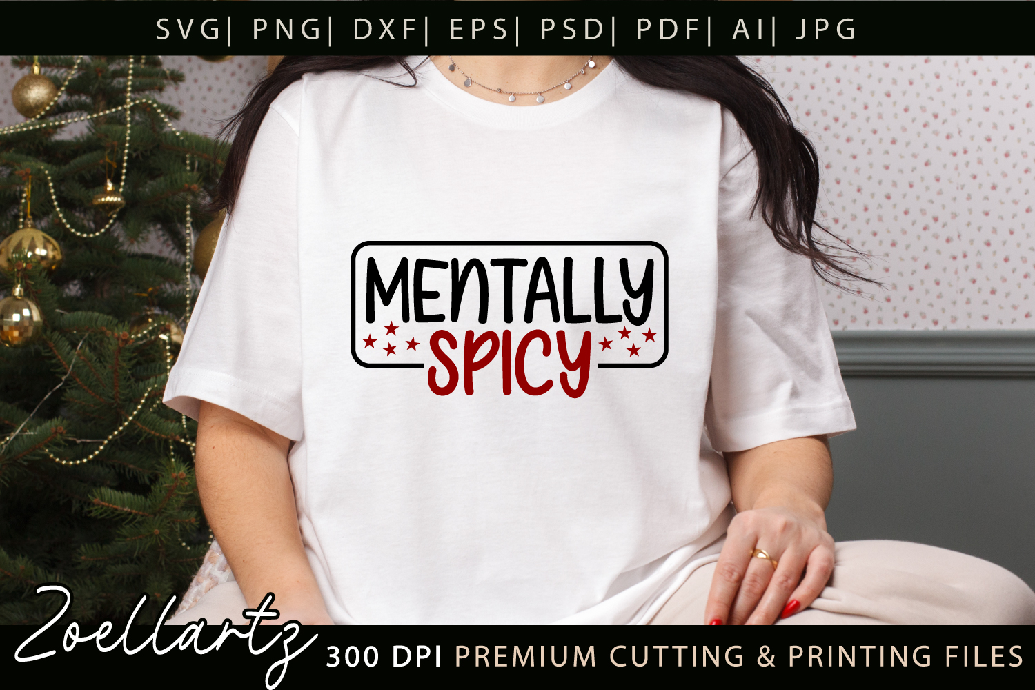 Mentally Spicy Sarcastic Anxiety SVG Funny Mental Health SVG product image 1