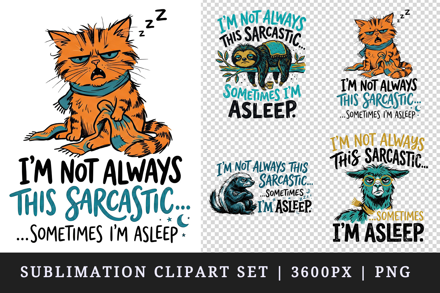Sarcastic Quote clipart printable sublimation design png product image 1