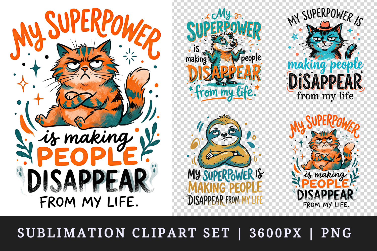 Sarcastic Quote clipart printable sublimation design png product image 1