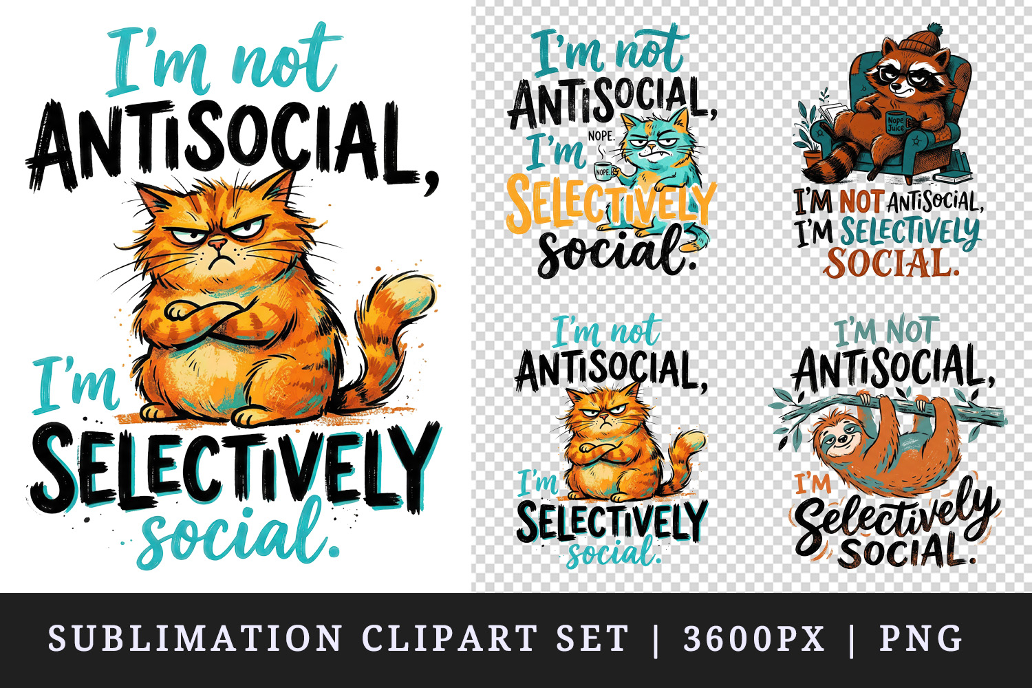 Sarcastic Quote clipart printable sublimation design png product image 1