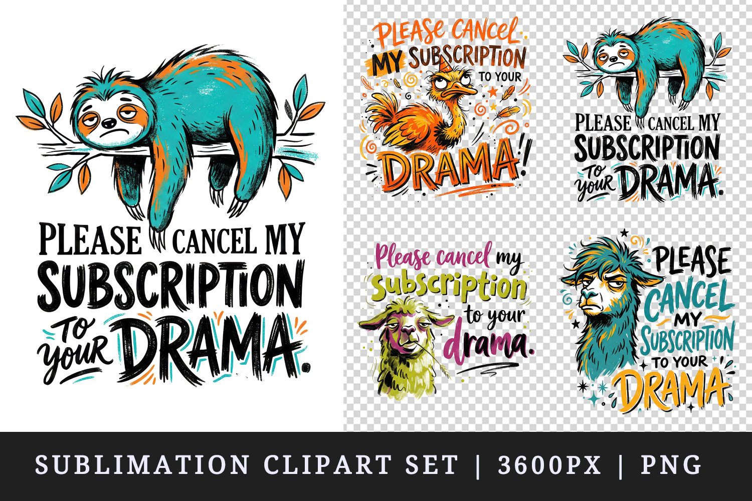 Sarcastic Quote clipart printable sublimation design png product image 1
