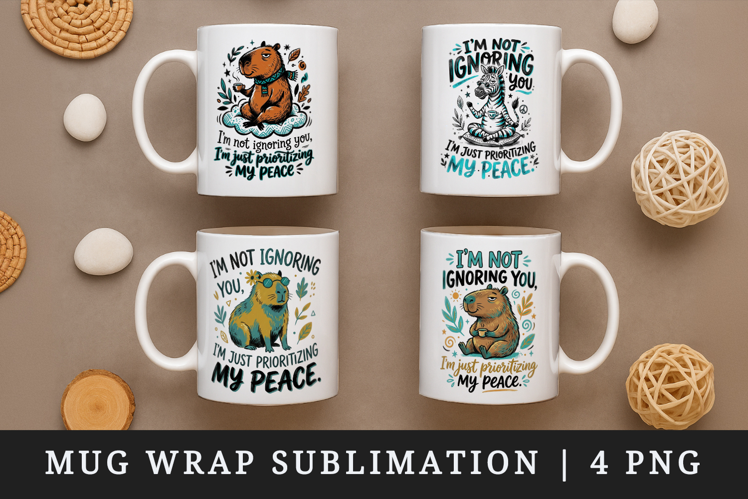 Sarcastic Quote mug wrap printable sublimation design product image 1