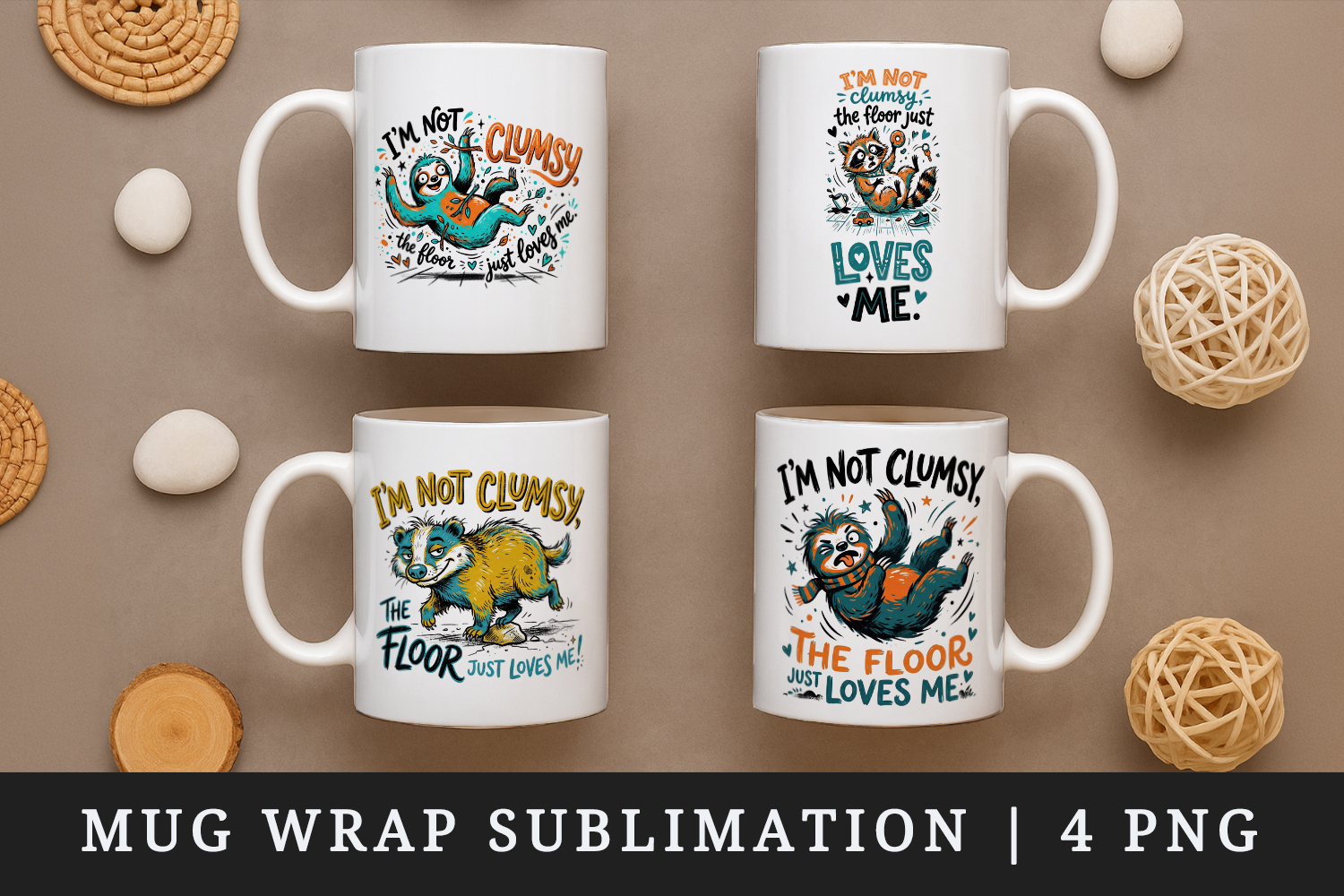Sarcastic Quote mug wrap printable sublimation design product image 1
