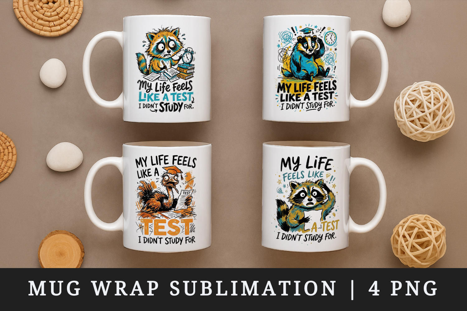 Sarcastic Quote mug wrap printable sublimation design product image 1