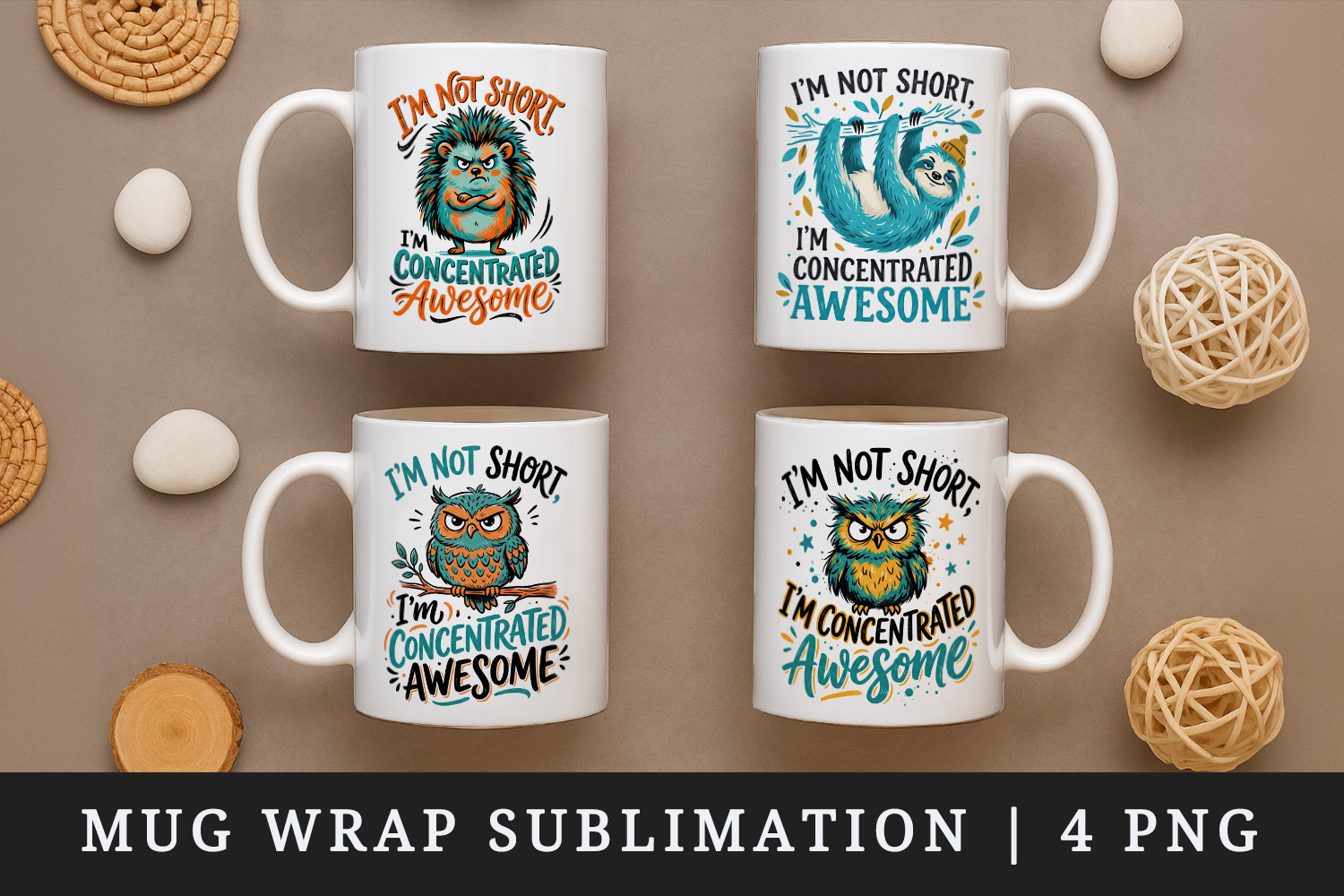 Sarcastic Quote mug wrap printable sublimation design product image 1