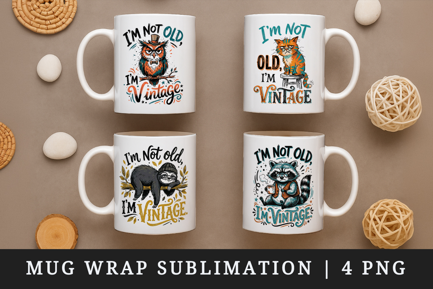 Sarcastic Quote mug wrap printable sublimation design product image 1