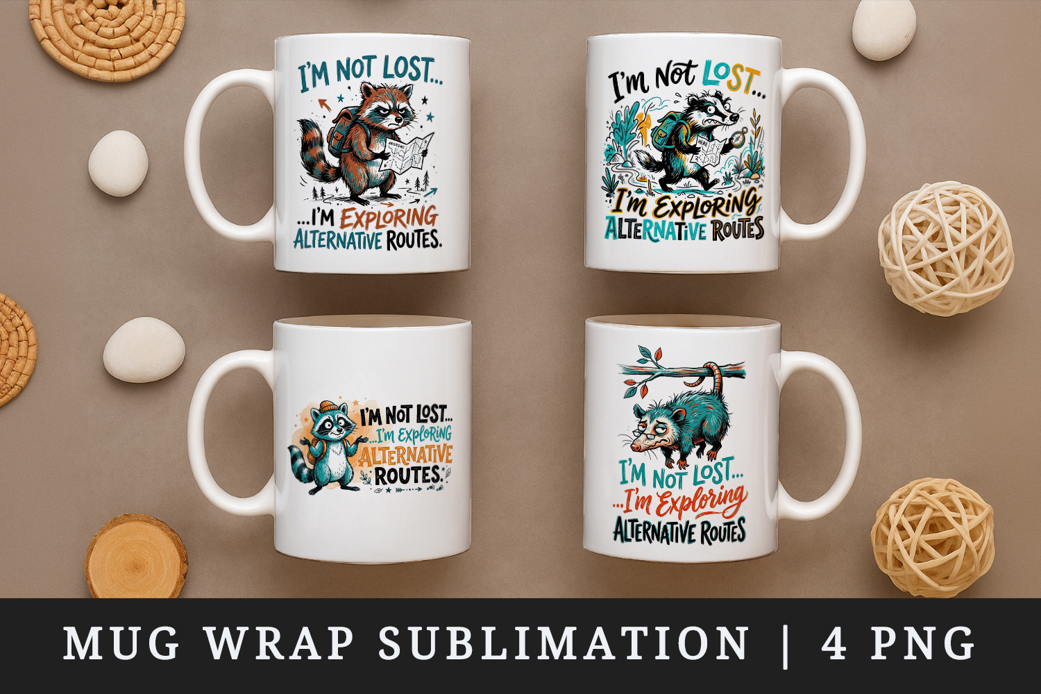 Sarcastic Quote mug wrap printable sublimation design product image 1