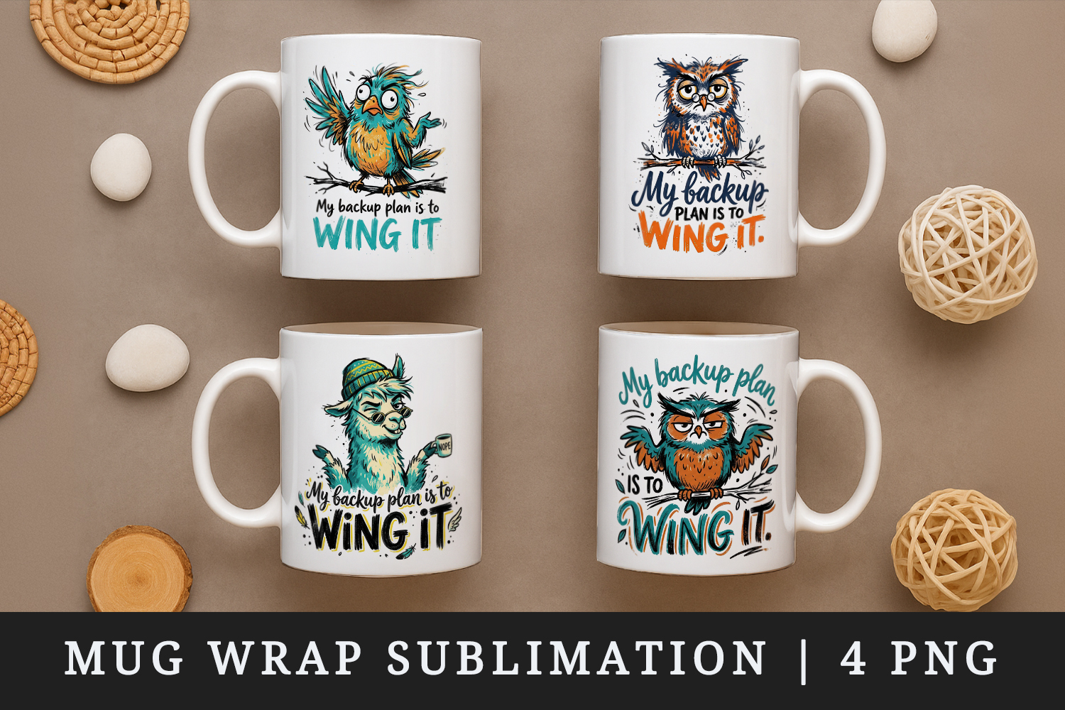 Sarcastic Quote mug wrap printable sublimation design product image 1