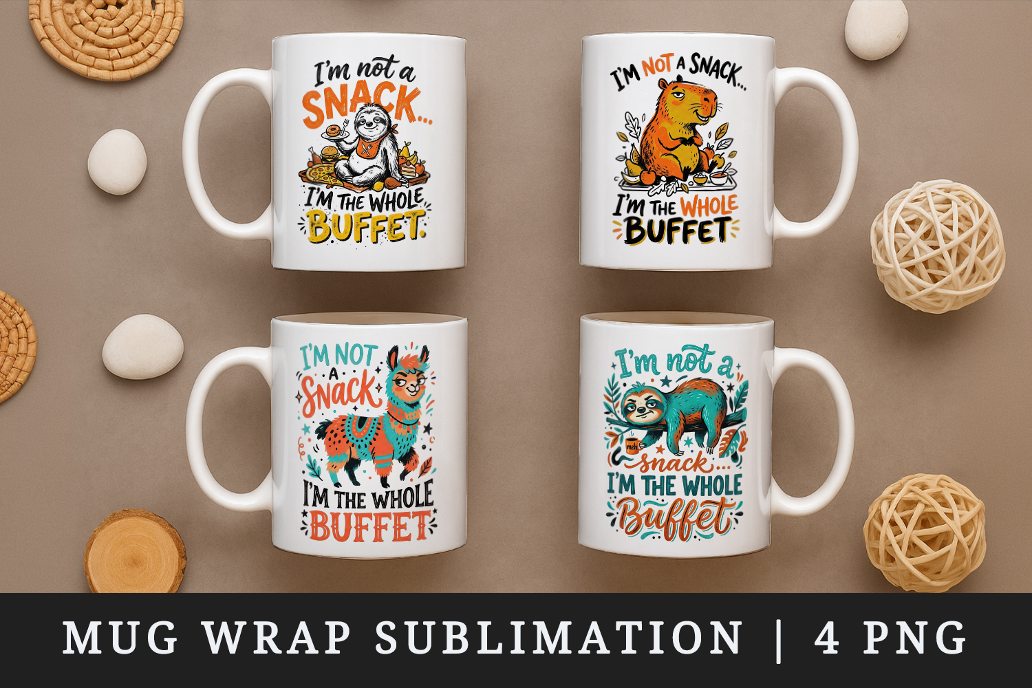 Sarcastic Quote mug wrap printable sublimation design product image 1