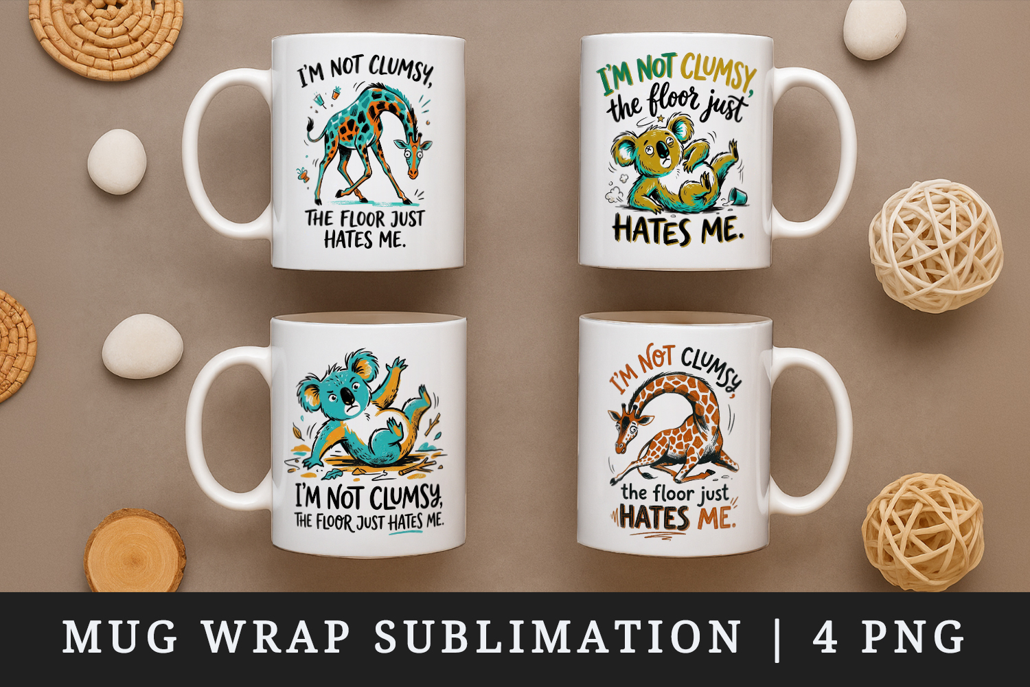 Sarcastic Quote mug wrap printable sublimation design product image 1