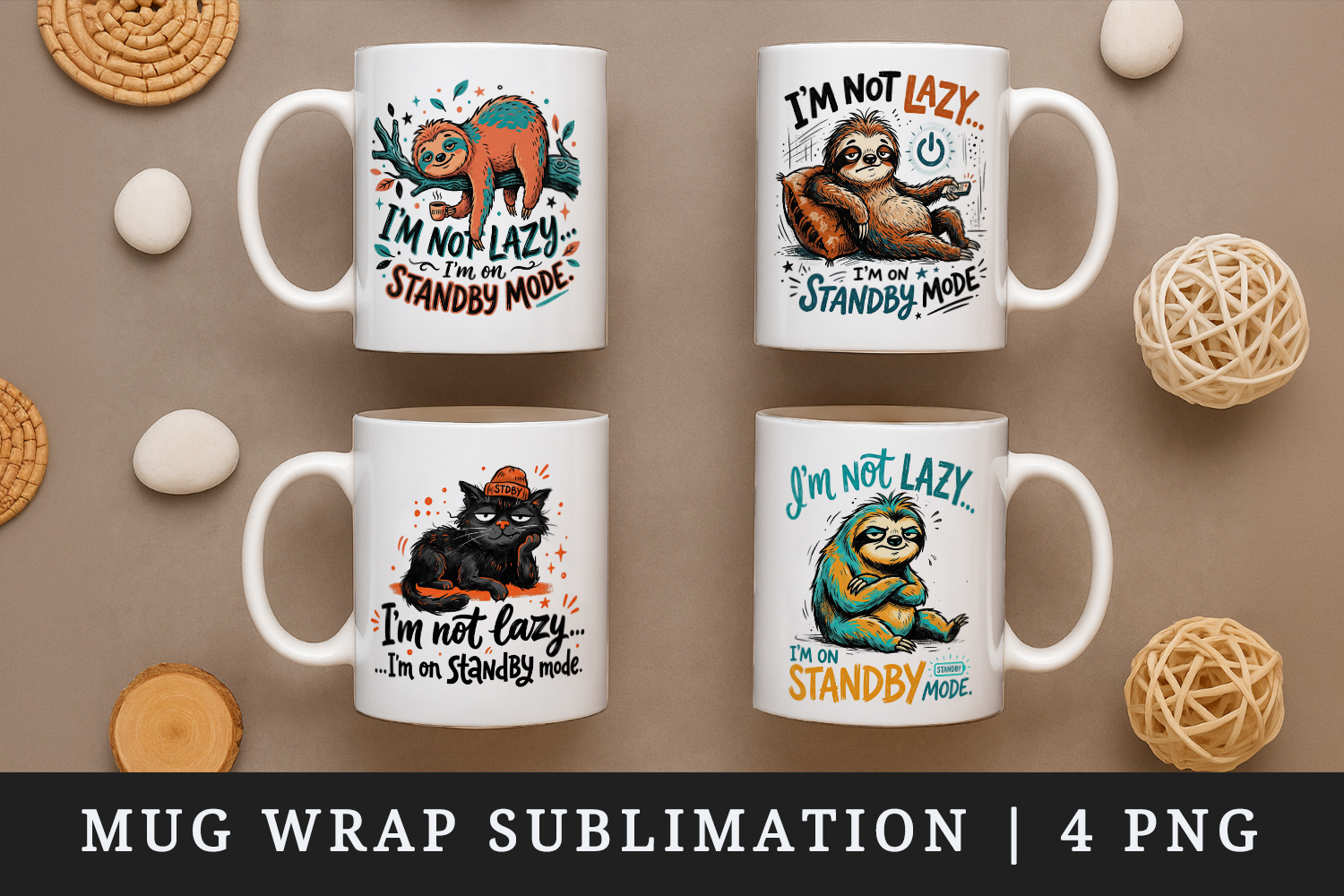 Sarcastic Quote mug wrap printable sublimation design product image 1