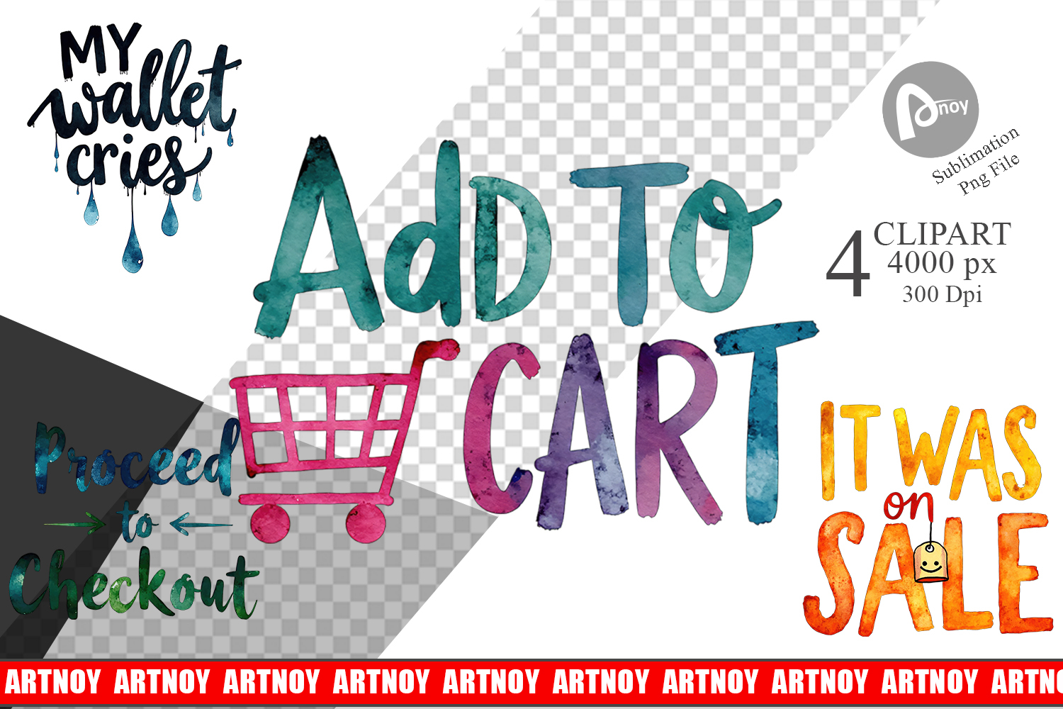 Sarcastic Shopper Quote Clipart product image 1