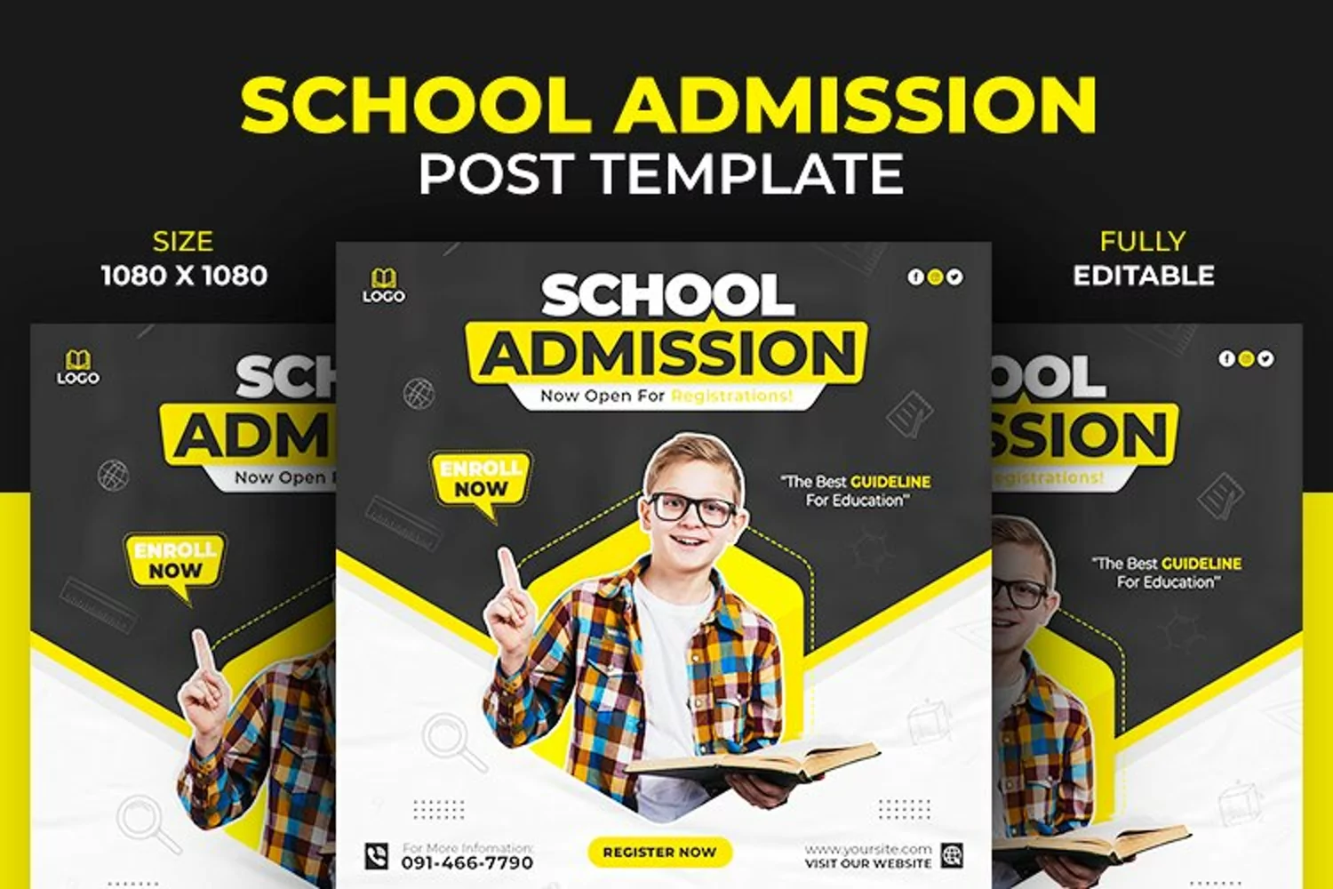 School Admission Social Media Instagram and Facebook Design product image 1