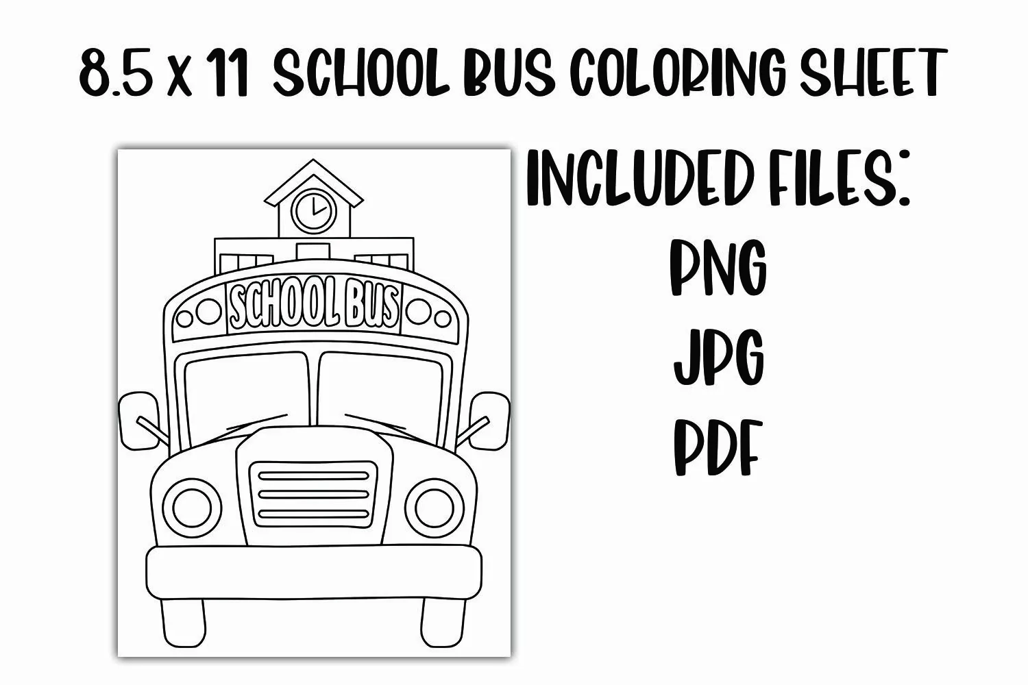 School Bus Coloring Sheet product image 1