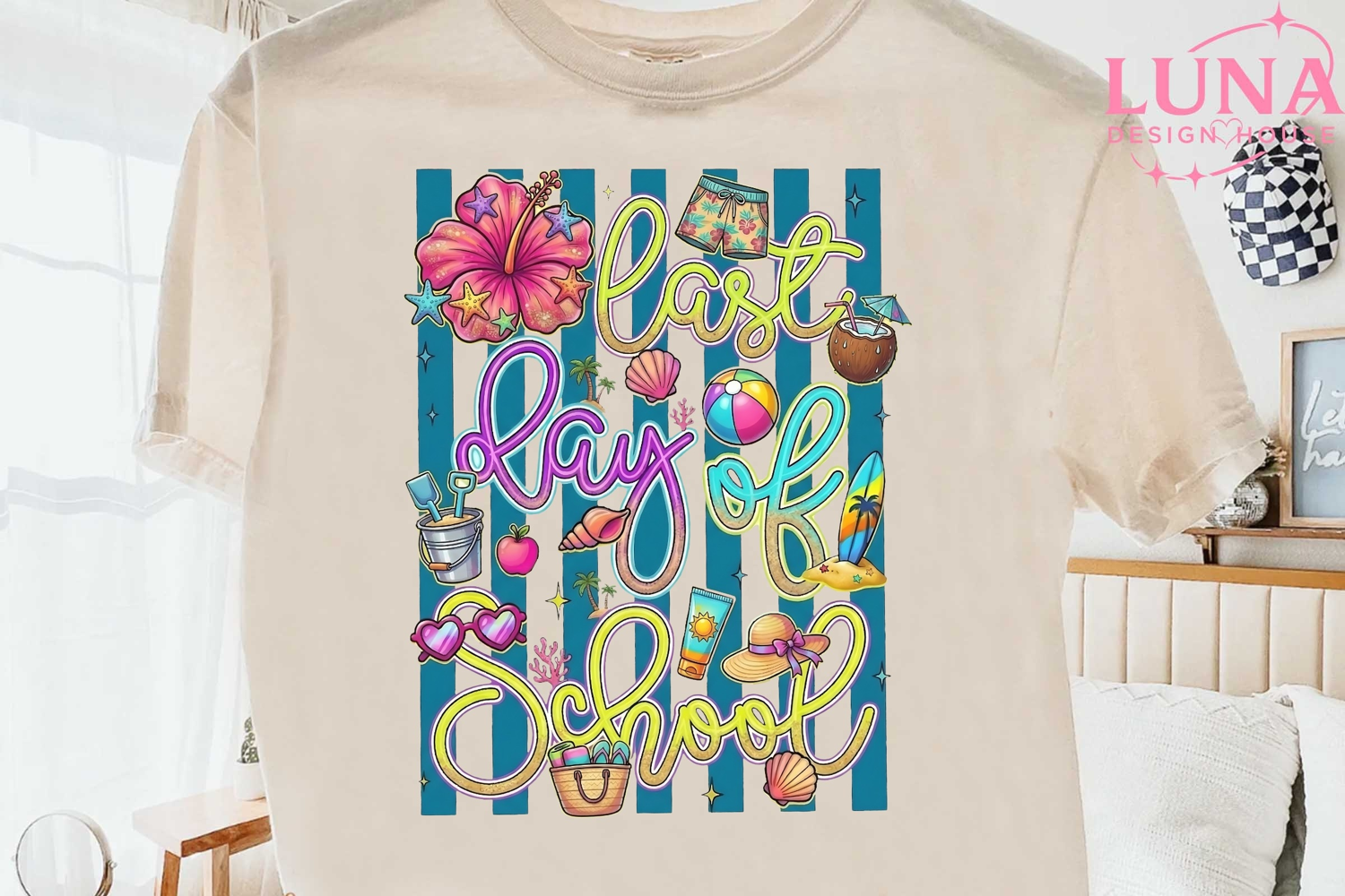 Last Day of School PNG, Beach Summer Sublimation, End of Sch product image 1