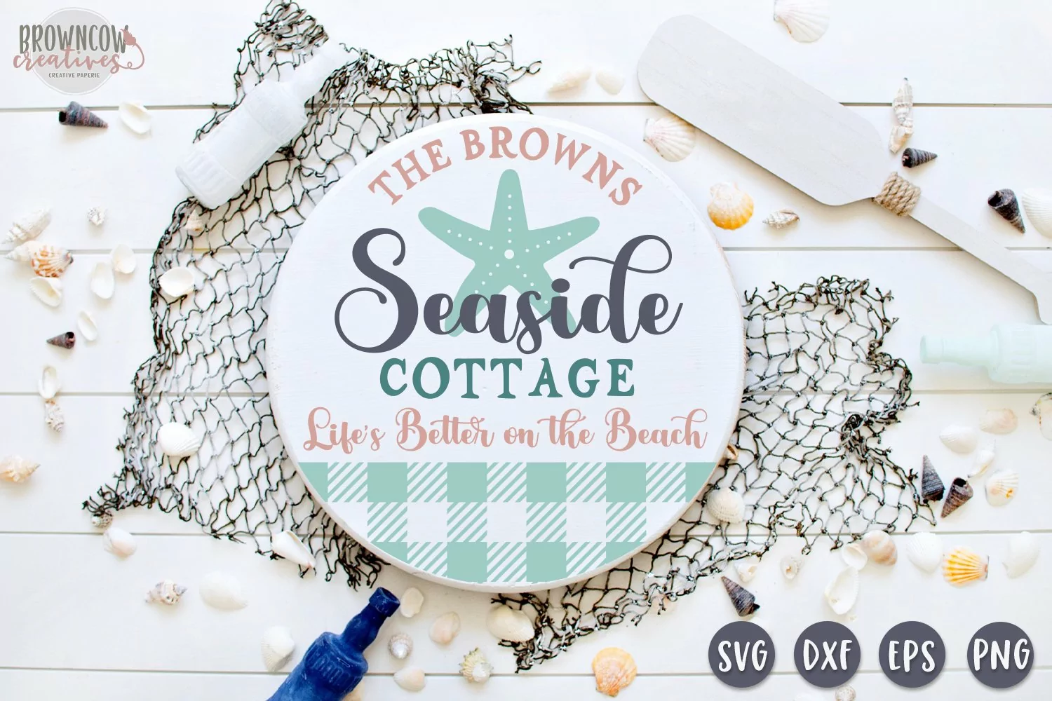 Seaside Cottage Summer Beach Sign SVG/Cut File product image 1