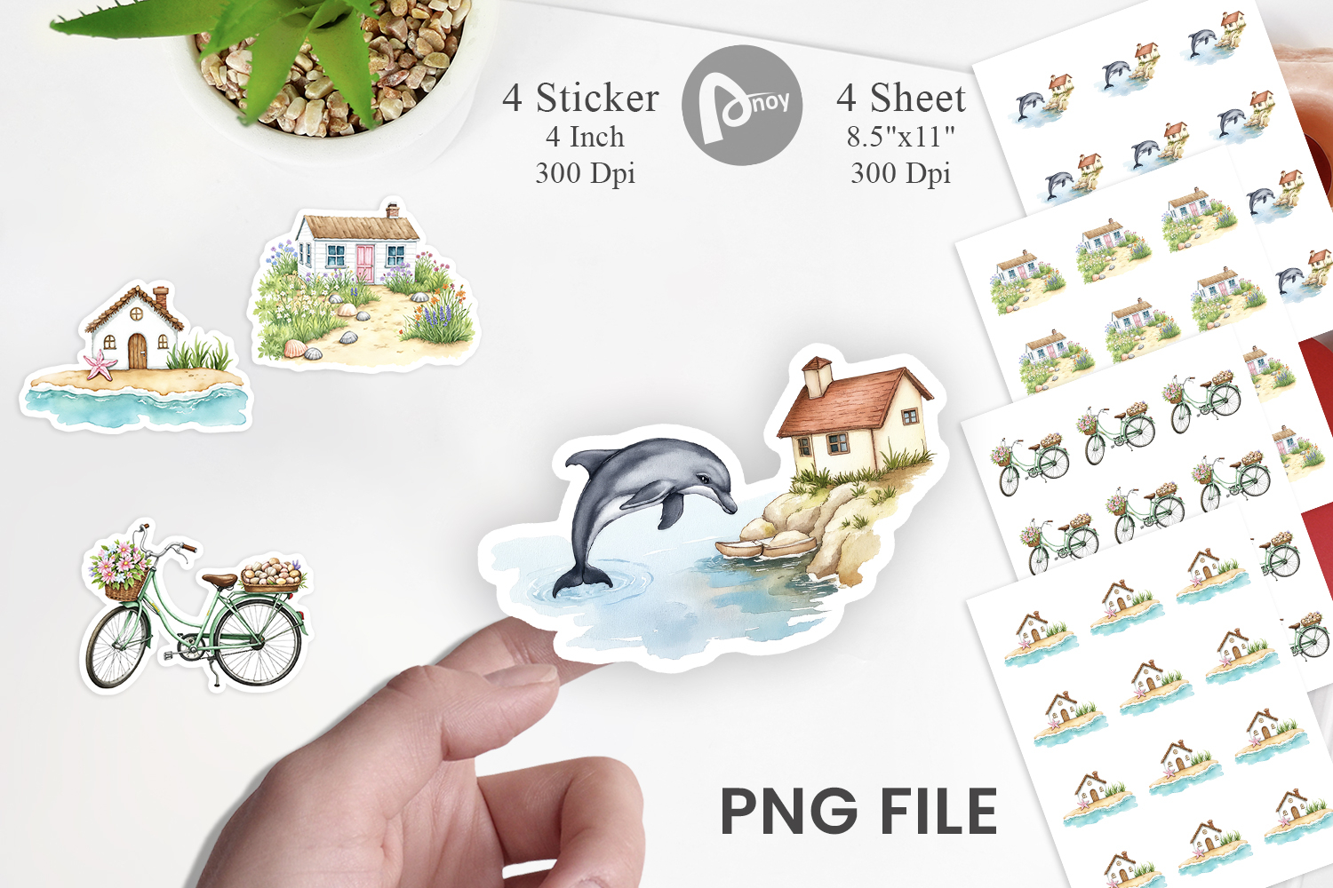 Seaside Cottage Sticker product image 1