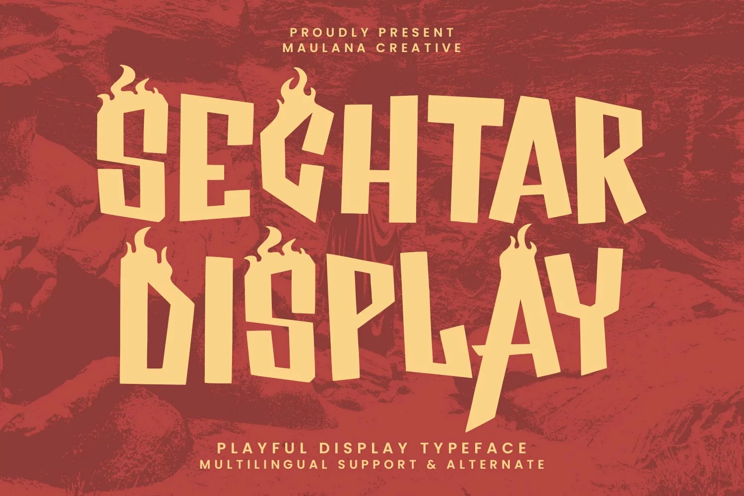 Sechtar Display Playful Display Typeface product image 1