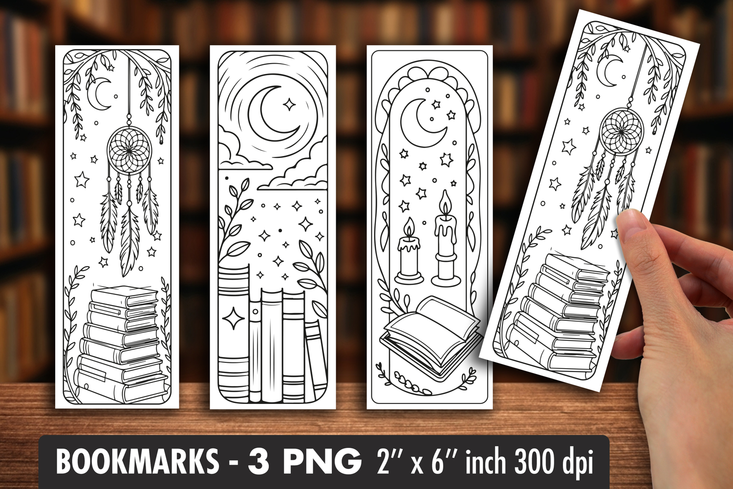 Secret Library Coloring Bookmark product image 1