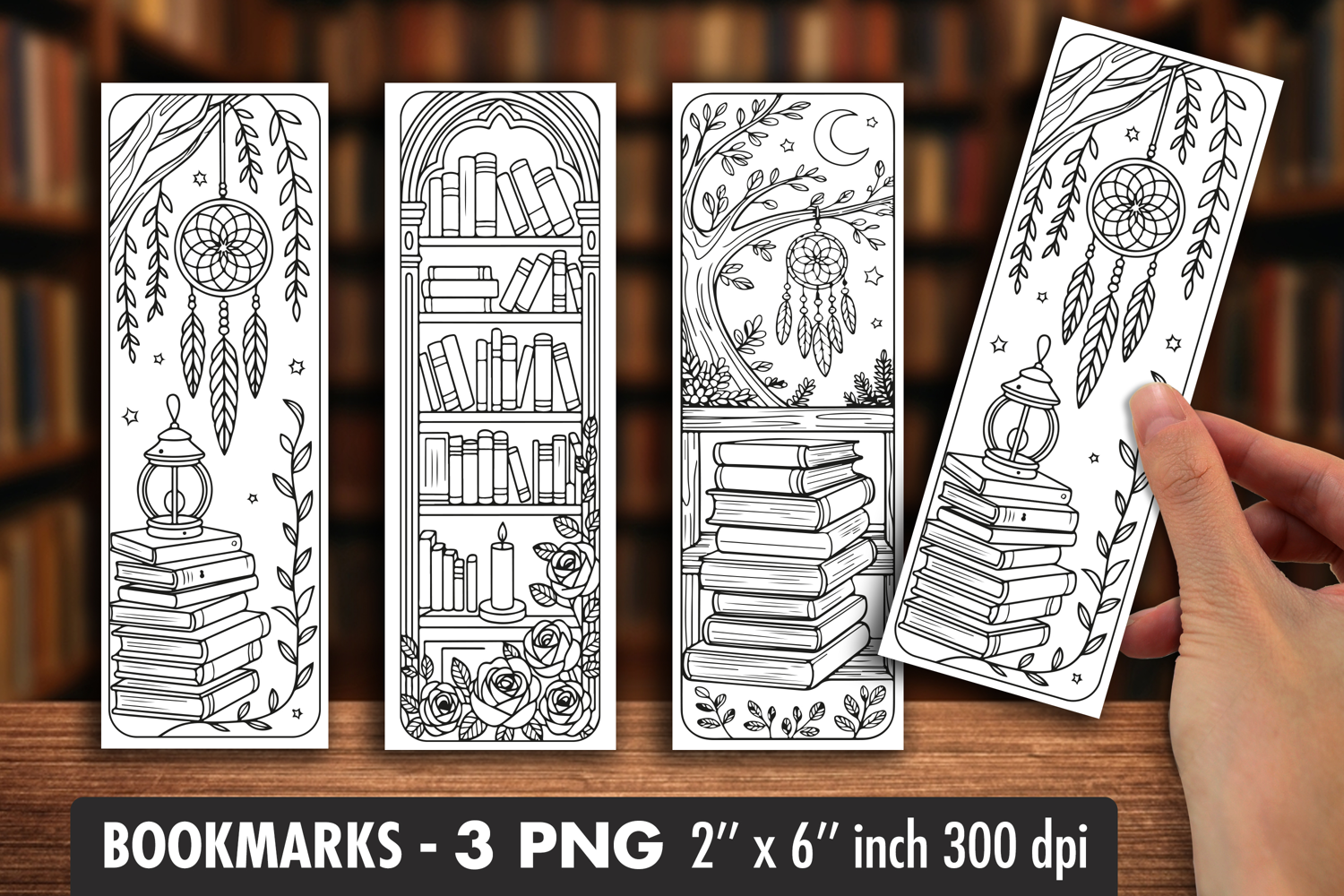 Secret Library Coloring Bookmark product image 1