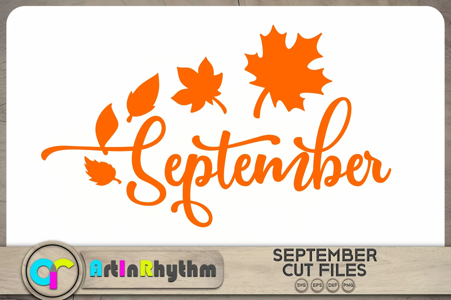 September SVG / Fall leaves SVG / Autumn leaves SVG product image 1