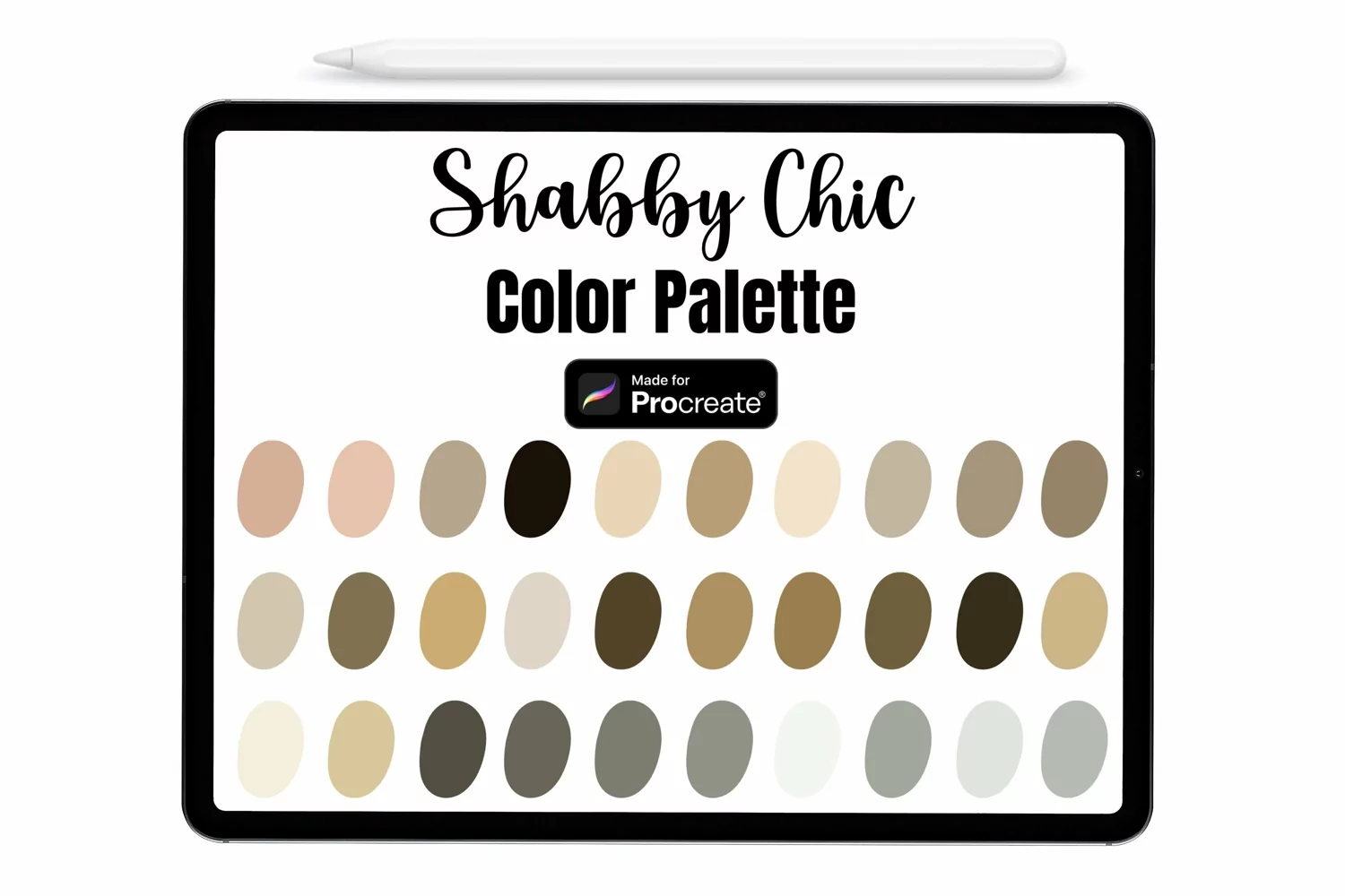 Shabby Chic Procreate Palette Procreate Color palette