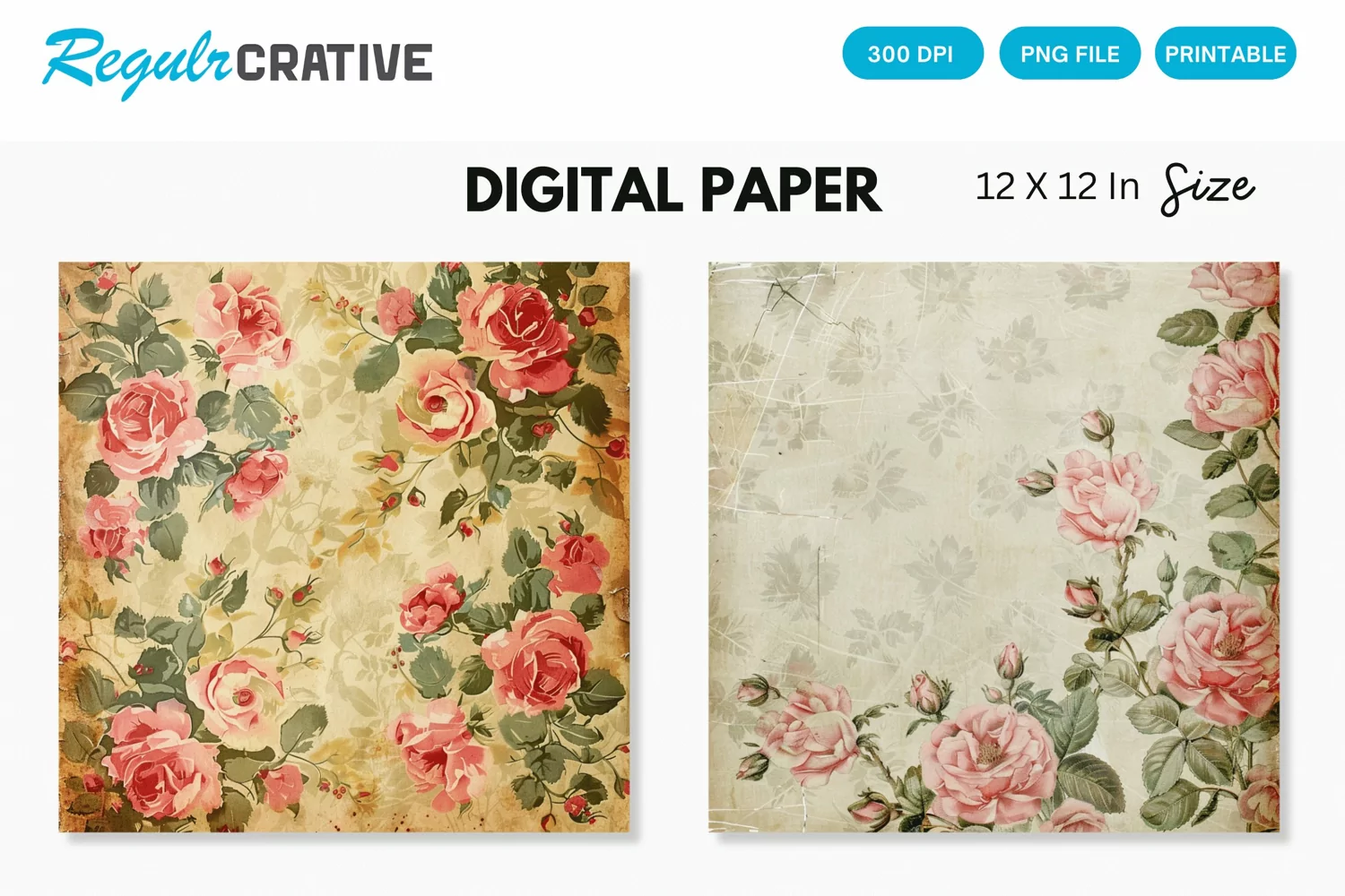 Shabby Chic Digital Paper product image 1