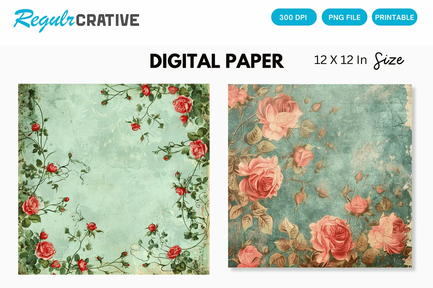 Shabby Chic Digital Paper product image 1