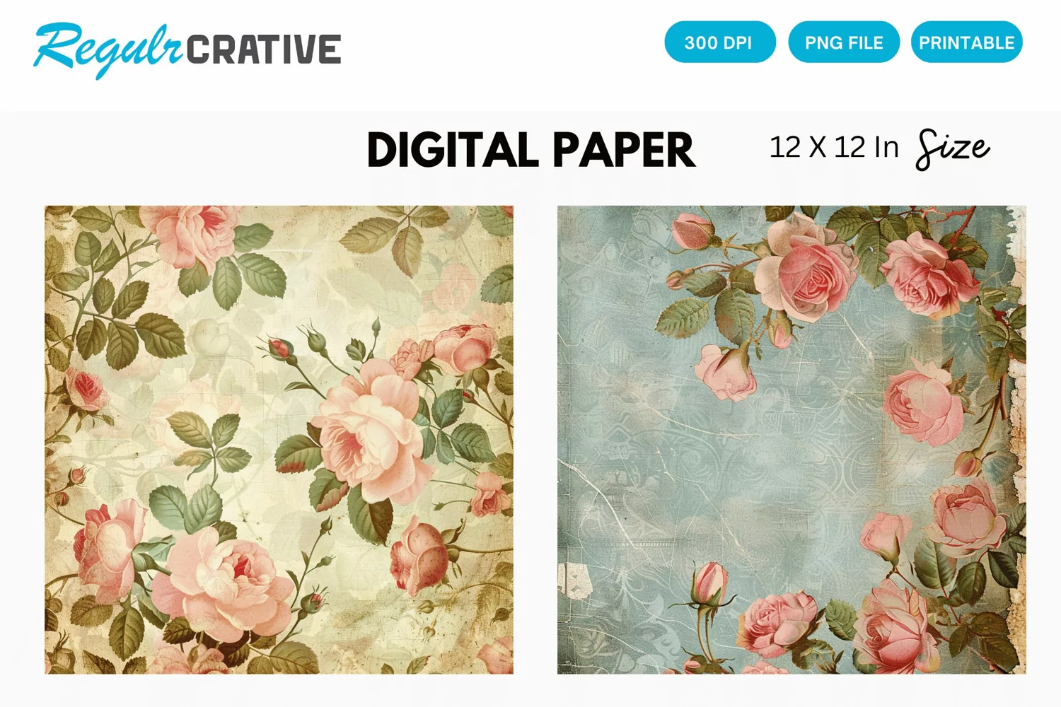 Shabby Chic Digital Paper product image 1