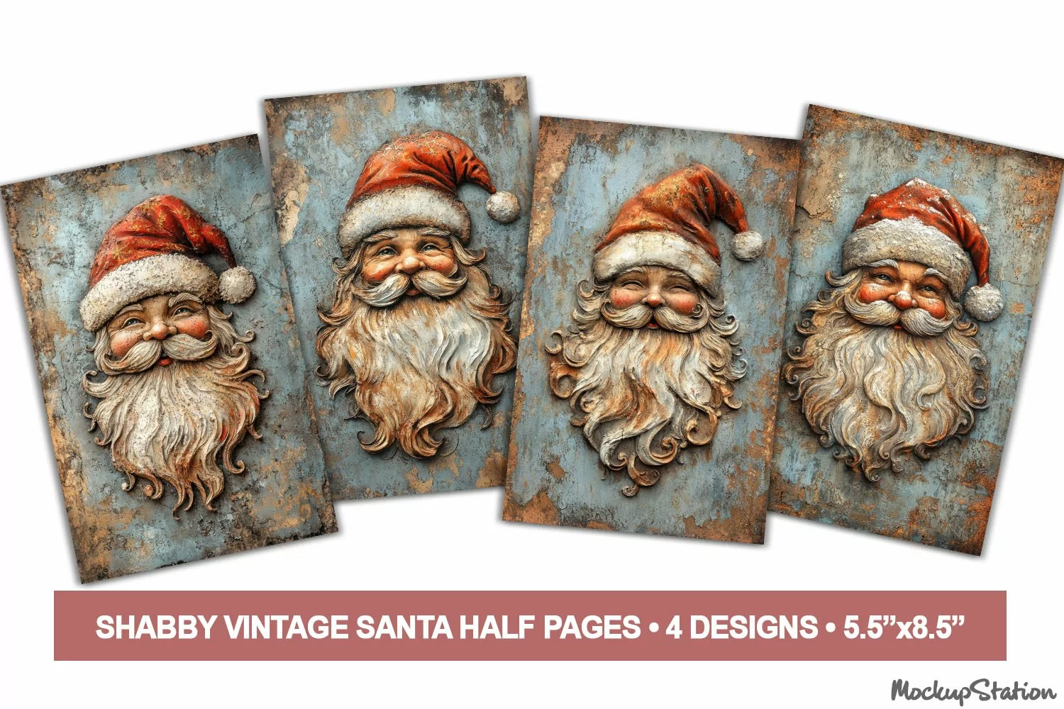 Santa Junk Journal Pages | Vintage Christmas Winter Papers product image 1