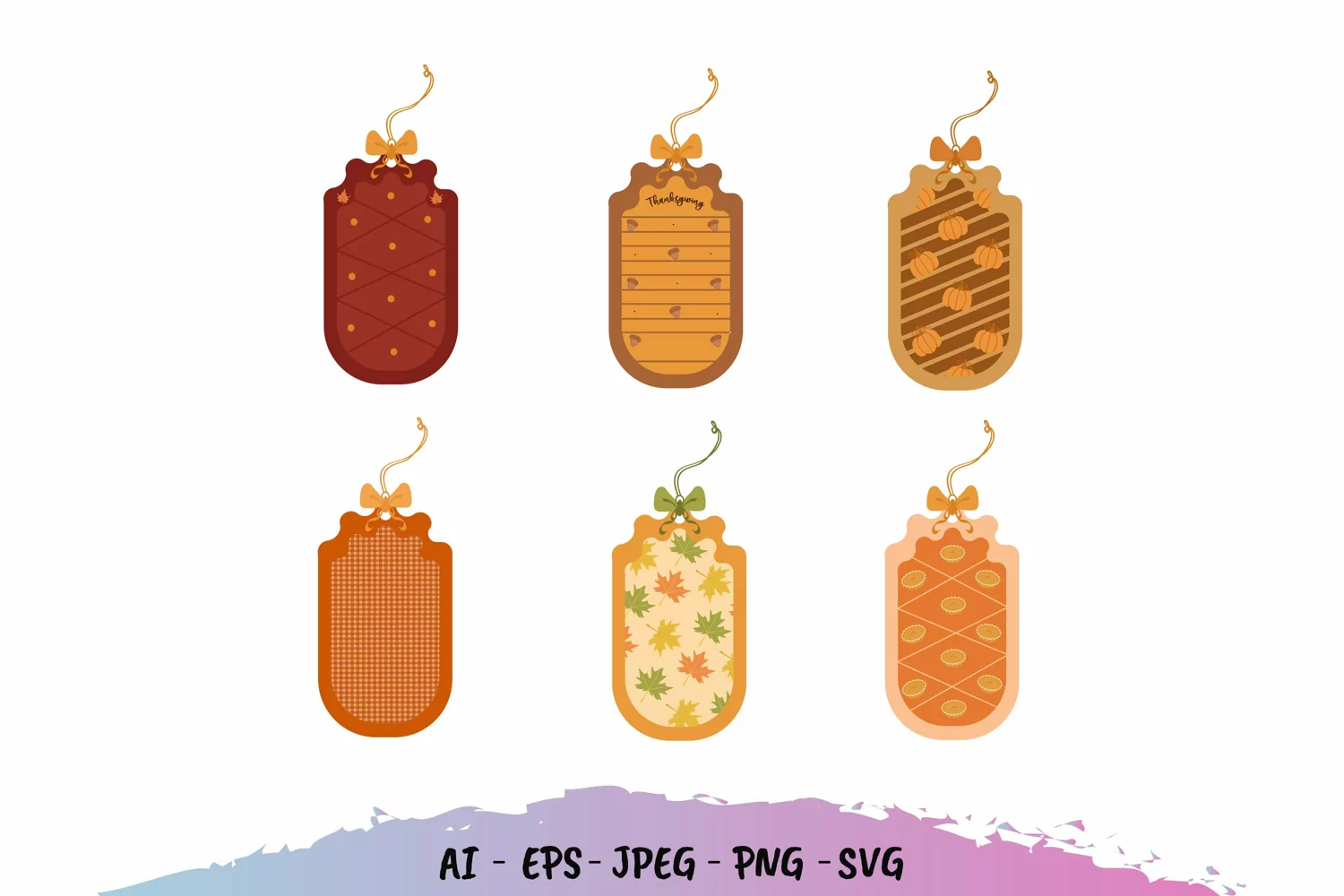 Thanksgiving Pattern Tags product image 1