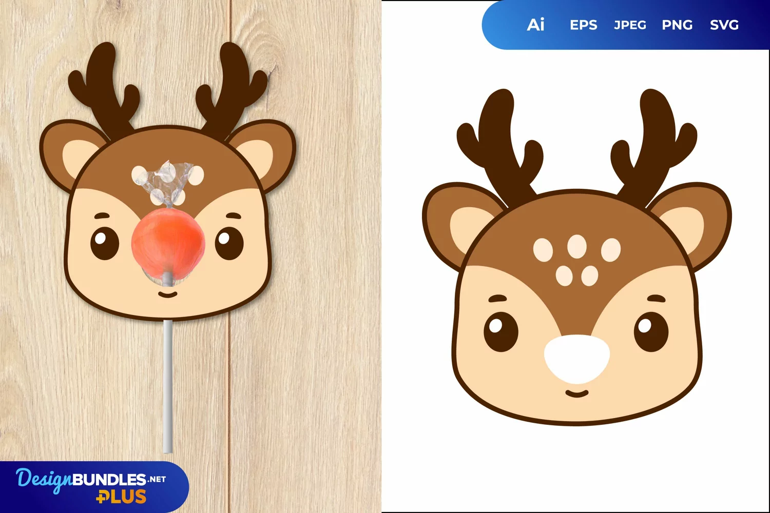 Christmas Deer Lollipop Candy Wrapper product image 1
