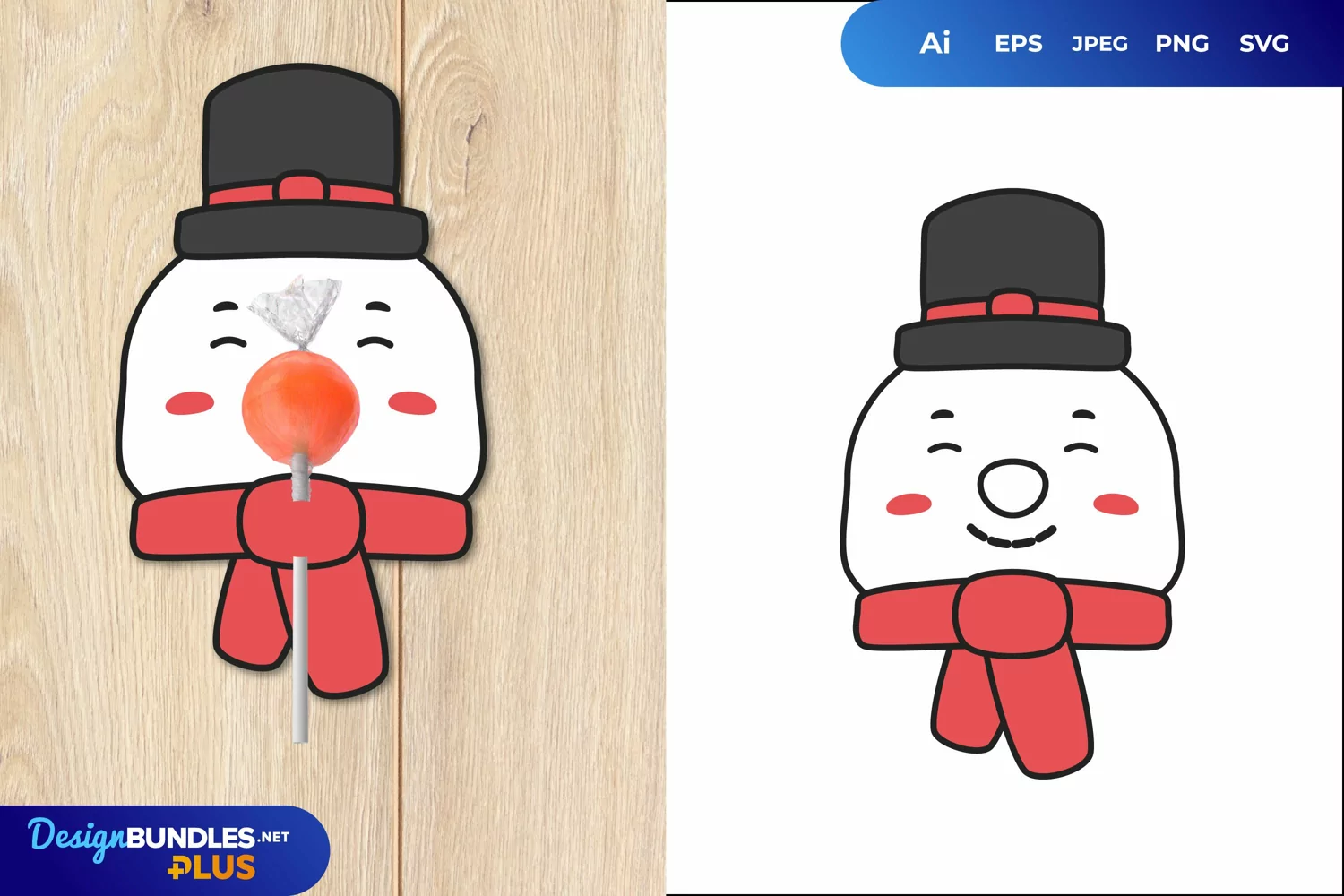 Christmas Snowman Lollipop Candy Wrapper product image 1