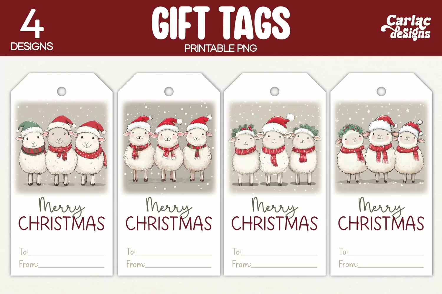 sheep gift tags