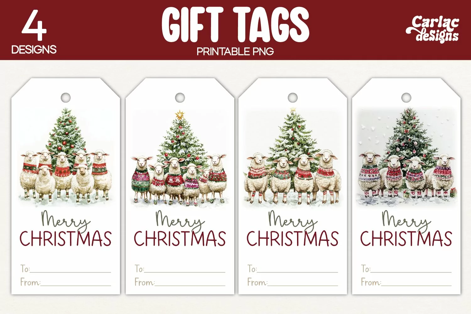 sheep gift tags