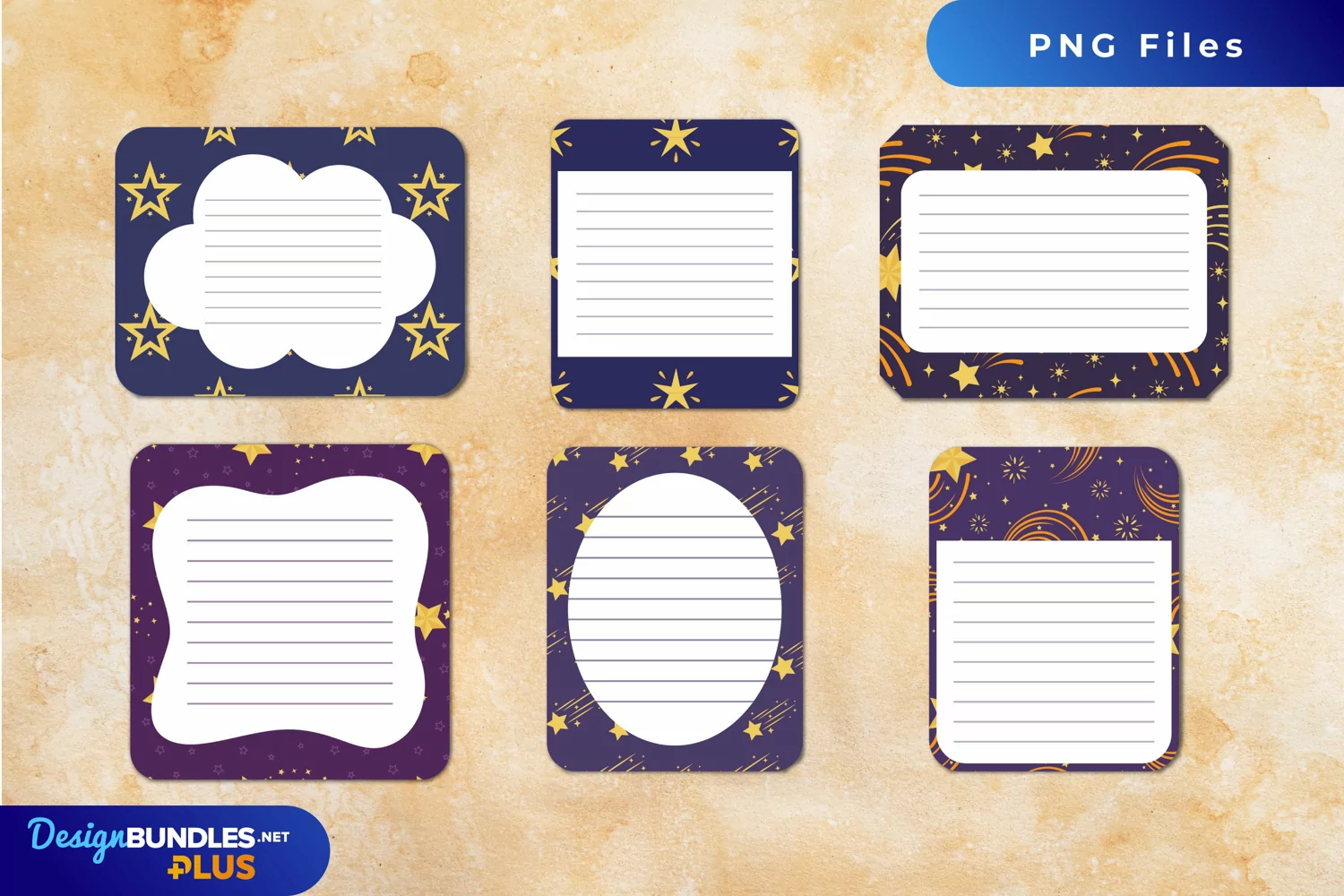 Shooting Star with Vintage Color Shaped Journaling Page product image 1