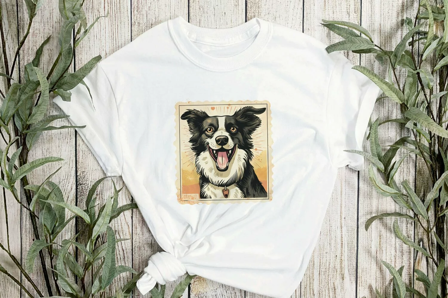 Dog Portrait Vintage Sublimation Clipart product image 1