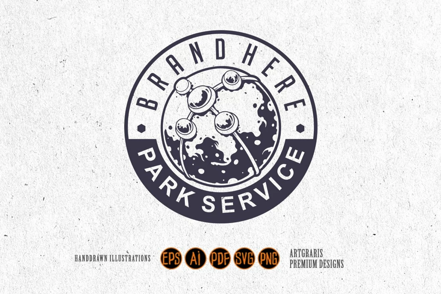 Silhouette park service vintage logo label svg product image 1